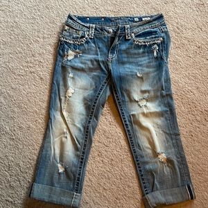 Miss Me (Buckles) Blue Jeans Capris size 30